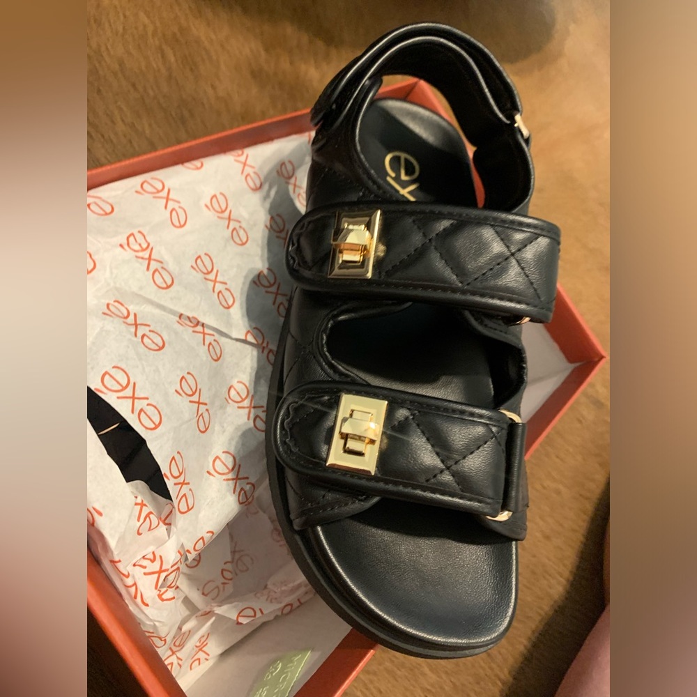 Black strappy sandals